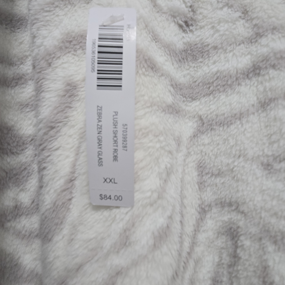 Soma Zebra Pattern Plush Robe - Picture 5 of 7